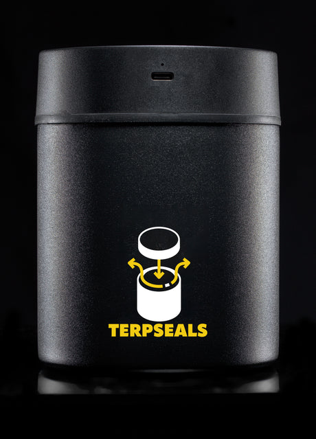 Bocal de conservation Terpseals Inox Jar en acier inoxydable à couvercle numérique tactile.