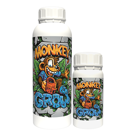 Bouteille d'engrais liquide de croissance Monkey Soil Monkey Grow.