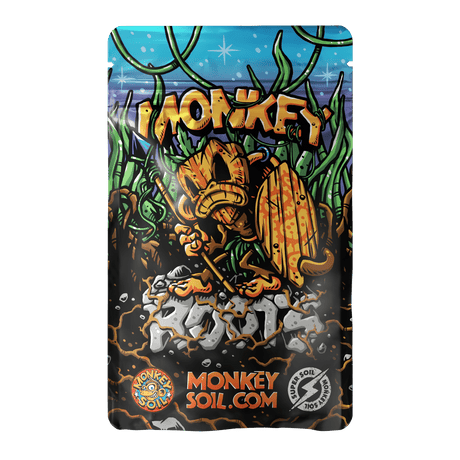Sachet d'engrais solide Monkey Soil Monkey Roots, physiofortifiant à base d'acides aminés.