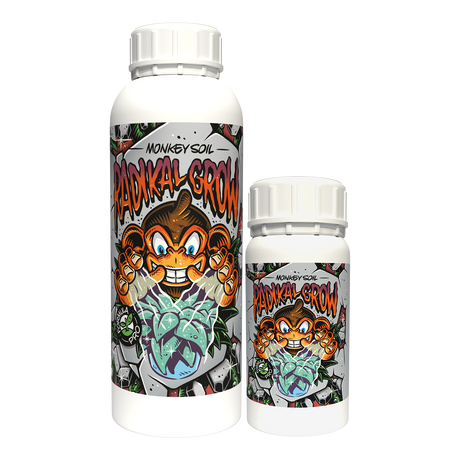 Bouteille de Monkey Soil Radikal Grow, biostimulant de croissance racinaire.