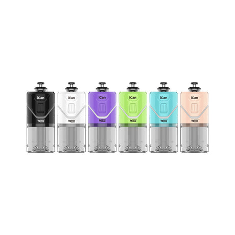 Les différents coloris de l'e-rig Yocan iCan présentés côte à côte.