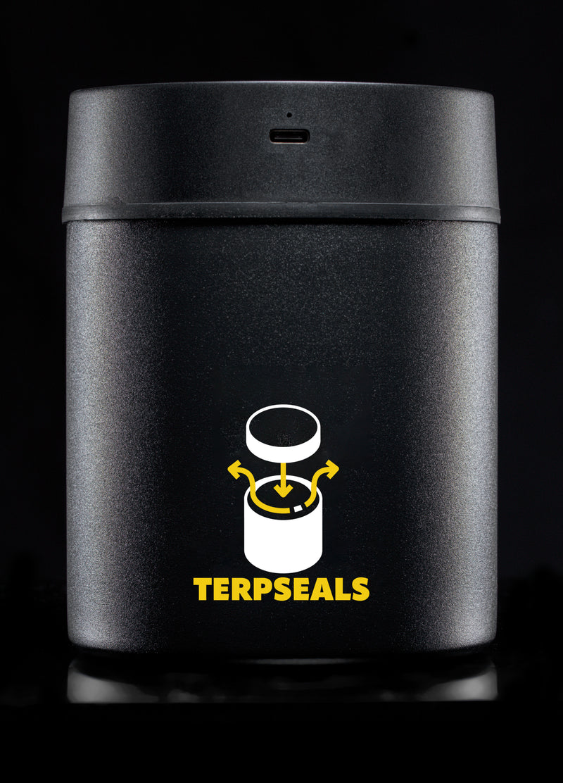 Bocal de conservation Terpseals Inox Jar en acier inoxydable à couvercle numérique tactile.