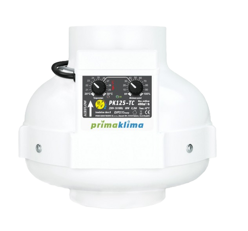 Prima Klima PK125-TC — Temperature Controlled Inline Ventilation Fan