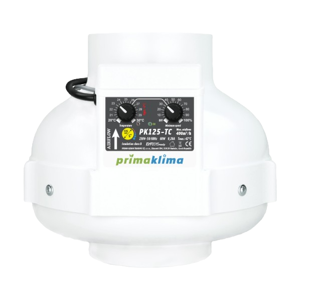 Prima Klima PK125-TC — Temperature Controlled Inline Ventilation Fan