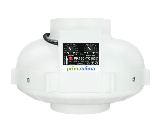 Prima Klima PK160-TC — Temperature Controlled Inline Ventilation Fan