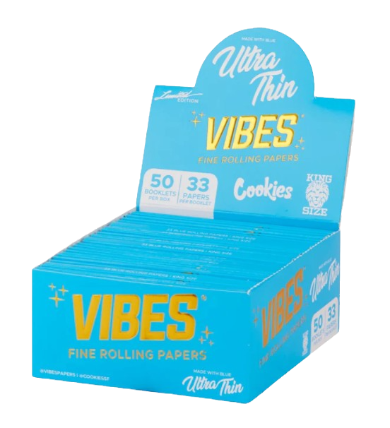 VIBES x COOKIES - King Size Slim Blue Rolling Paper Booklets