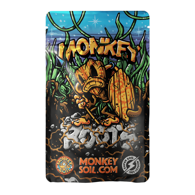 Sachet d'engrais solide Monkey Soil Monkey Roots, physiofortifiant à base d'acides aminés.