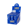 Boîte présentoir de cônes préroulés VIBES King Size en mélange Rice, 30 pochettes de 3 cônes, emballage bleu.