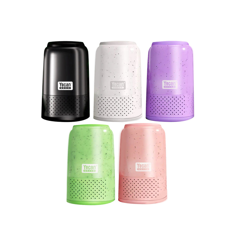 Les deux coloris, noir et blanc, du filtre à air personnel Yocan Green Invisibility Cloak.