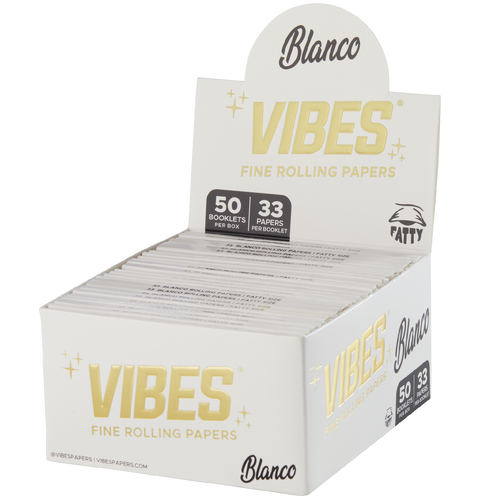 VIBES® Fatty Rolling Papers – Blanco Blend - Box
