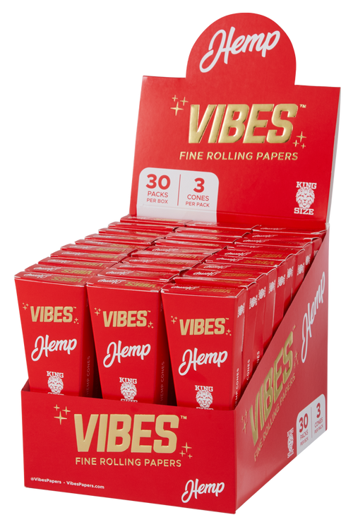 VIBES® King Size Pre-Rolled Cones – Hemp Blend – Single