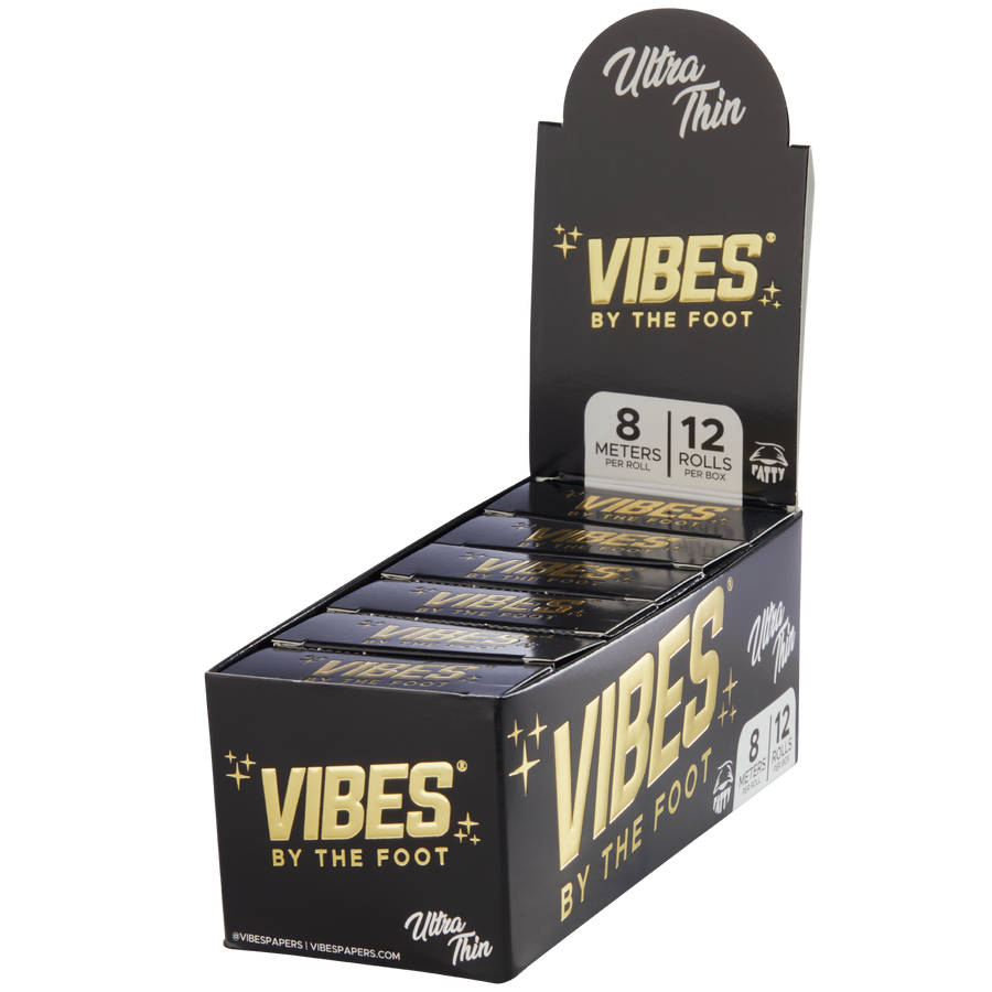 VIBES® By The Foot Rolling Paper – Ultra Thin Blend – Box