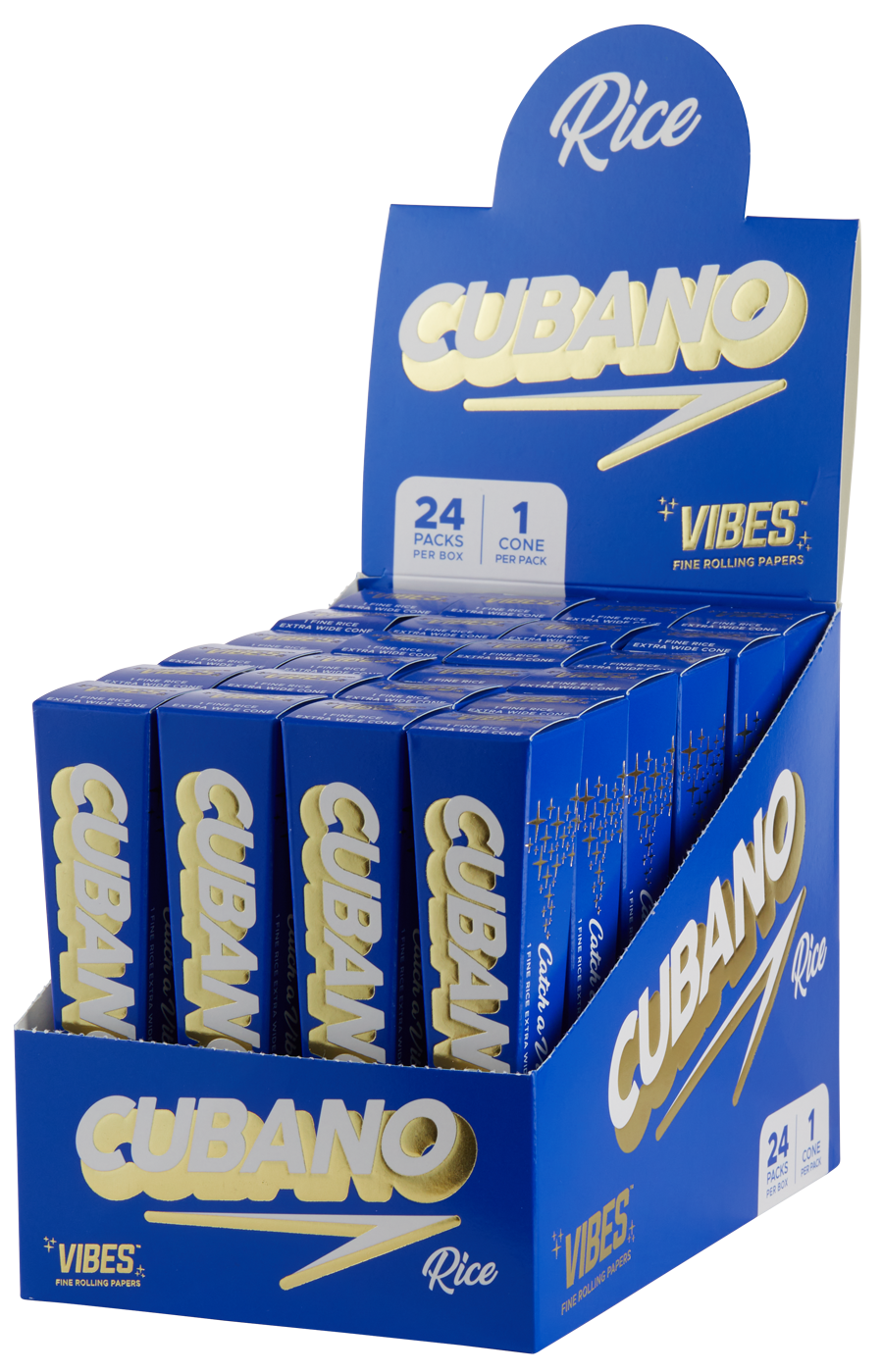 VIBES® Cubano Pre-Rolled Cones – Rice Blend – Box
