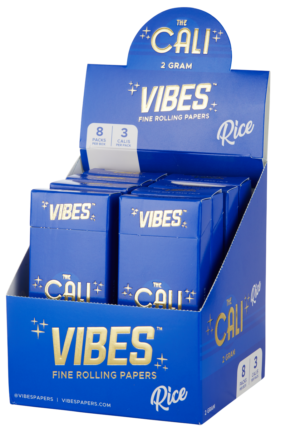 The Cali by VIBES™ Pre-Rolled Cones – 2 Gram – Rice Blend – Box