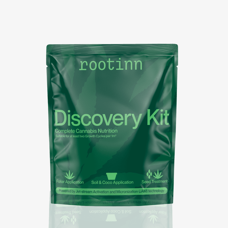 Kit rootinn Discovery réunissant les sachets de la gamme d'engrais rootinn.