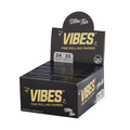 Boîte présentoir de carnets de feuilles à rouler VIBES Fatty avec filtres en mélange Ultra Thin, emballage noir.